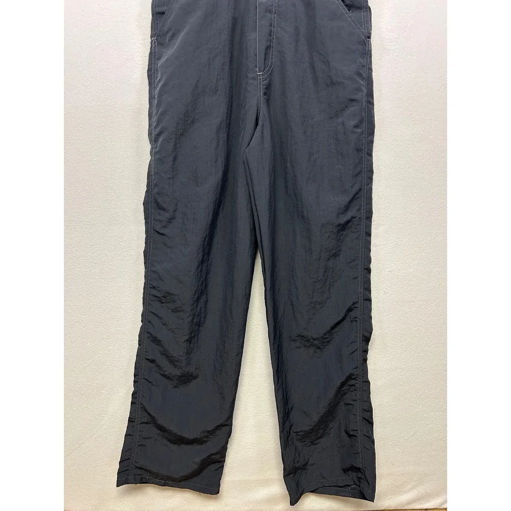 Vintage 90s Streetwear Unionbay Men Large Black Nylon Cargo Utility Bib Overalls